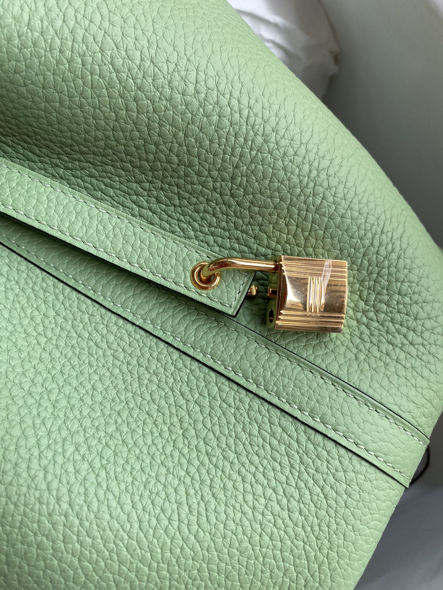 Hermes Picotin Lock 18 Bag In Green Kiwi Clemence Leather